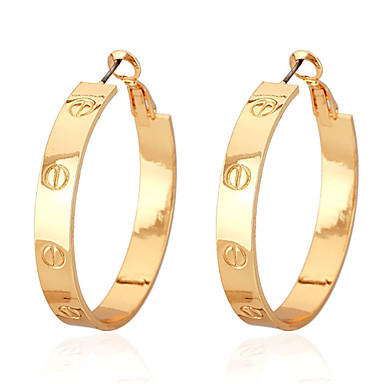 Европейские Vintage платиновым покрытием Круг Jewlery Баскетбол жен серьги обруча 40MM