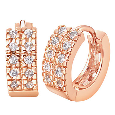 18K позолоченный сплав Круг Shaped Серьги (золото)