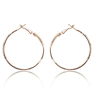 4.5cm сплав Циркон Круг Pattern Серьги (разных цветов)