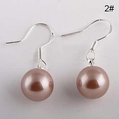 Классическая Pearl Серебряный крюк серьги (разных цветов)