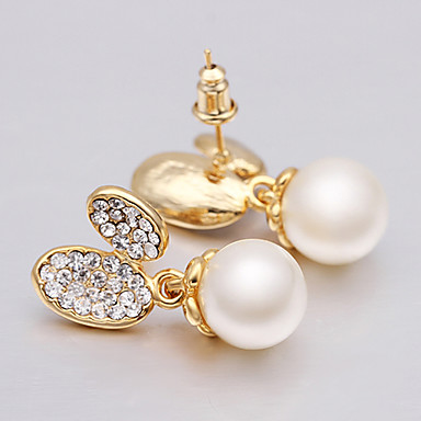 Шампанское 18K позолоченные серьги