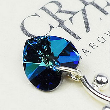 Серебряные серьги Сердце Pattern