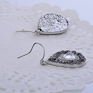 Циркон сплава год сбора винограда Waterdrop Pattern Серьги (случайный цвет)