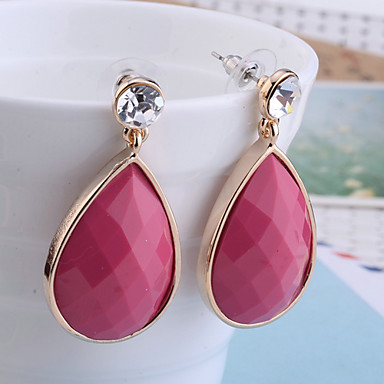 Цвет Candy Циркон сплава Pattern Смола Waterdrop Серьги (разных цветов)