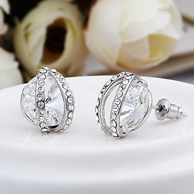 Rhinestone полукругом Серьга