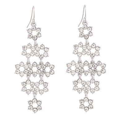 Sweet Стиль Богемия падения Rhinestone Серьги