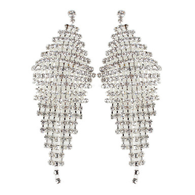 Модные Dangly Rhinestone Полностью Ювелирные серьги
