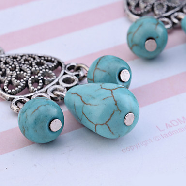 Сплава год сбора винограда бирюзовые серьги Pattern Droplight
