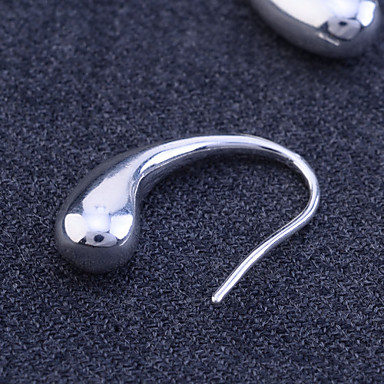 Lureme стерлингового серебра 925 покрыло серьги формы Waterdrop