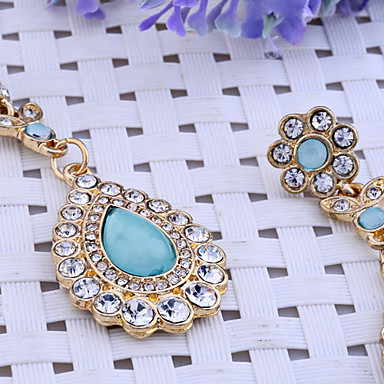 Lureme Vintage Полный кристаллов серьги каплевидной формы