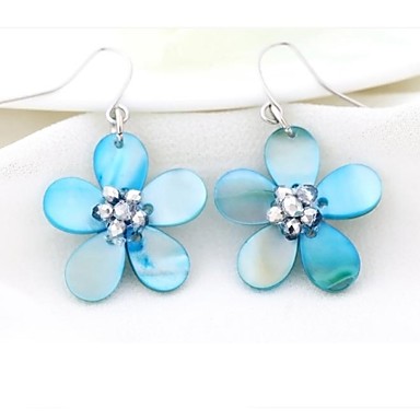 Мода оболочки цветок серьги стержня каплевидные серьги