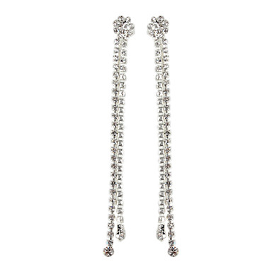 Танцующий цветок Dangly Rhinestone Полностью Ювелирные серьги
