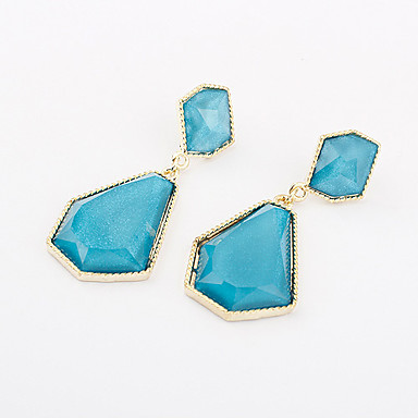 Сплав акриловые Gem Нерегулярные формы серьги (разных цветов)