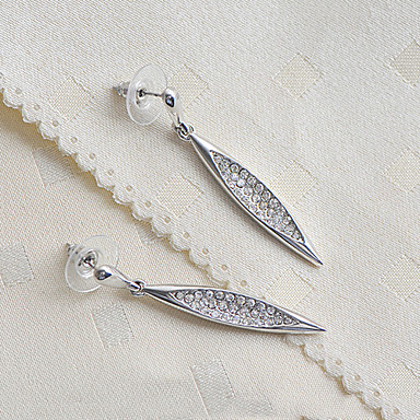 Sweet Стиль длинный отрезок падения Rhinestone Серьги