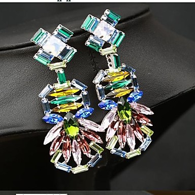 Европейский стиль Multi-Color падения Rhinestone Серьги