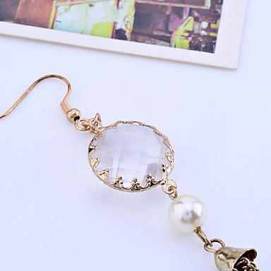 Lureme Позолоченные серьги Rhinestone Кристалл кисточкой