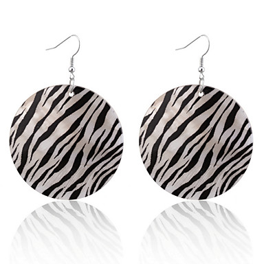 Сплав Cowry Zebra-полосой шаблон серьги (разных цветов)
