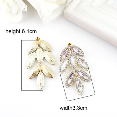 Урожай (листьев падения) Прозрачный падения Rhinestone Earringss (1 пара)