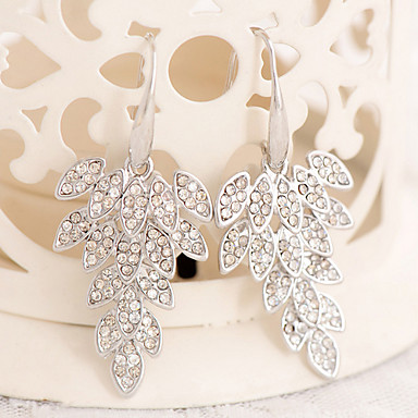 Sweet Стиль Листья падения Rhinestone Серьги