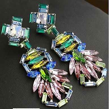 Европейский стиль Multi-Color падения Rhinestone Серьги