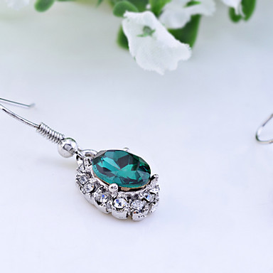 Lureme Vintage кристаллы изумруда Серьги