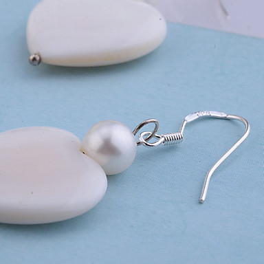 Сплав Перл Cowry Серьги Сердце Pattern