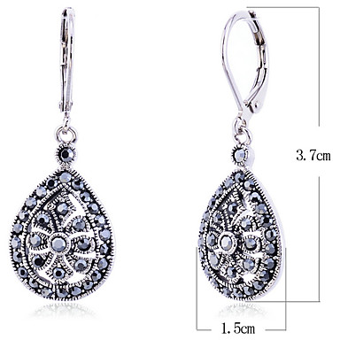 Lureme Винтаж Teardrop Форма Полые серьги
