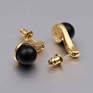 Краткий платины 18K позолоченные серьги