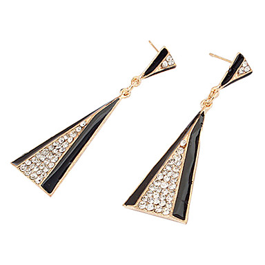 Европейский стиль Сектор Черный Rhineston Серьги