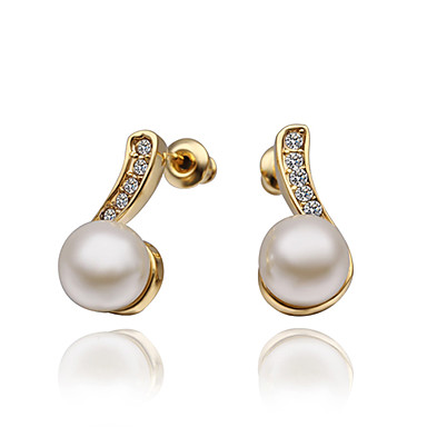 Краткий платины 18K позолоченные серьги