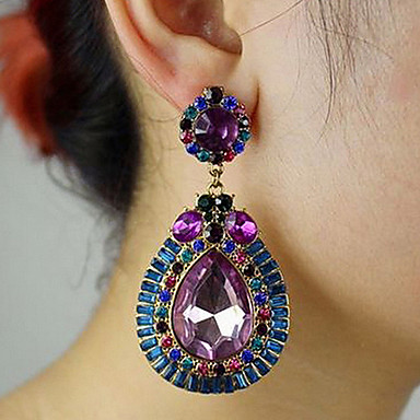 Этническая многоцветный (Water Drop) Золото Проба Серьги (1 пара)