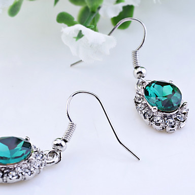 Lureme Vintage кристаллы изумруда Серьги
