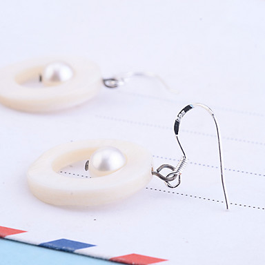 Сплав Перл Cowry Серьги Круглые Pattern