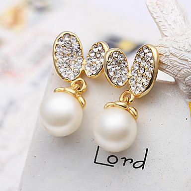 Шампанское 18K позолоченные серьги
