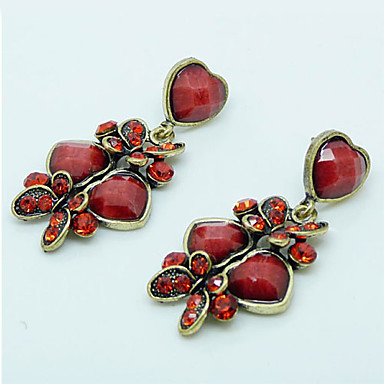 Сплав Gem бабочка сердца Pattern Серьги (разных цветов)
