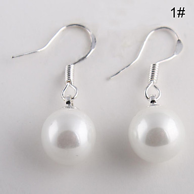 Классическая Pearl Серебряный крюк серьги (разных цветов)
