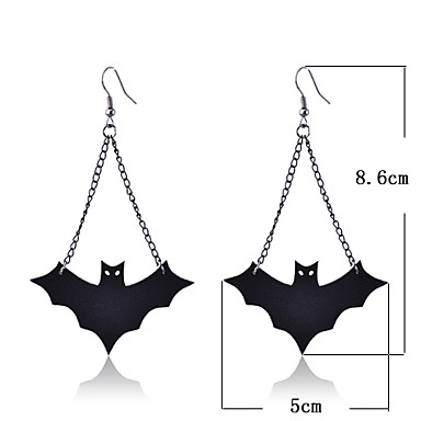 Симпатичные кожи сплава серьги Bat Pattern