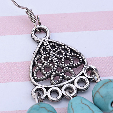 Сплава год сбора винограда бирюзовые серьги Pattern Droplight