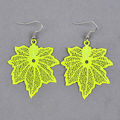 ple Leaf Компьютер Флуоресцентные цвета серьги