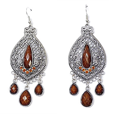 Viatage полым из Waterdrop серьги Pattern (разных цветов)