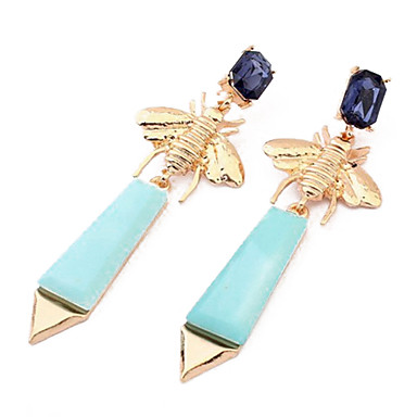 (1 пара) Мода (искусственное Gemstone падения) серьги падения сплава