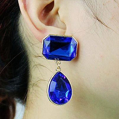 Классический Фиолетовый акриловые (Water Drop) Золото Проба Серьги (другие цвета) (1 пара)