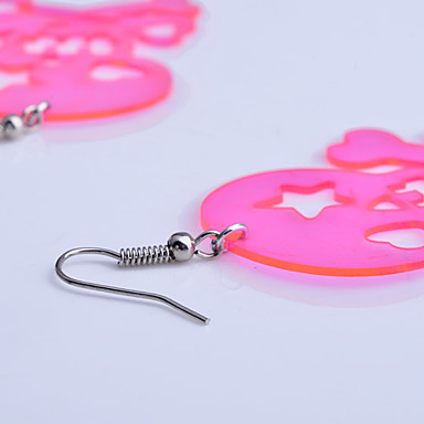 Розовые серьги Pattern Череп пластиковые