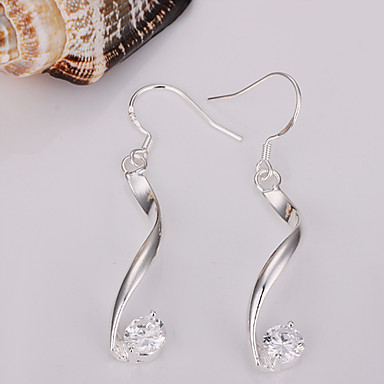 Стильные серебряные серьги с Crystal