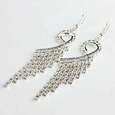 Танцы крыла Dangly Rhinestone Полностью Ювелирные серьги