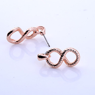 Сплав "8" Pattern Серьги (Золотой)