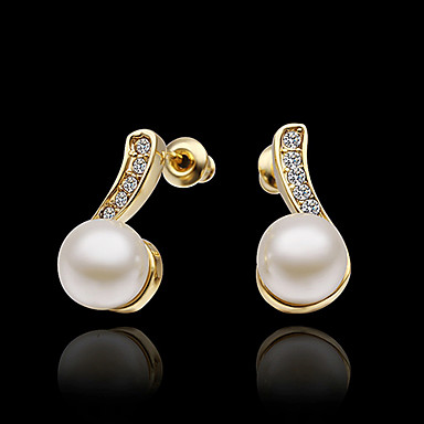 Краткий платины 18K позолоченные серьги