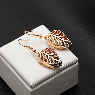Настоящее 18K позолоченный Новый Rhinestone полые серьги