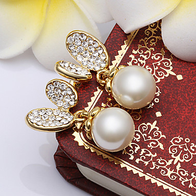 Шампанское 18K позолоченные серьги