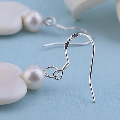 Сплав Перл Cowry Серьги Сердце Pattern